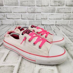 Converse CTAS Shoreline Slip-On Women's Sz 10 Off White Hot Pink Casual Sneakers